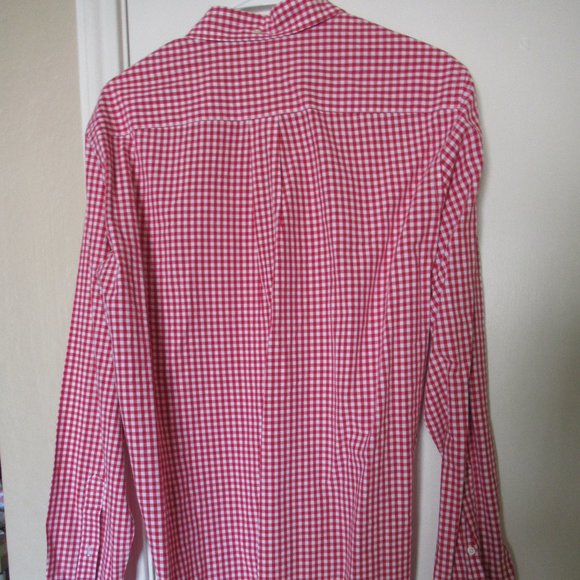 Gingham Dess Shirt in Red/White, Brooks Brothers, Size L, preowned - Picture 3 of 3
